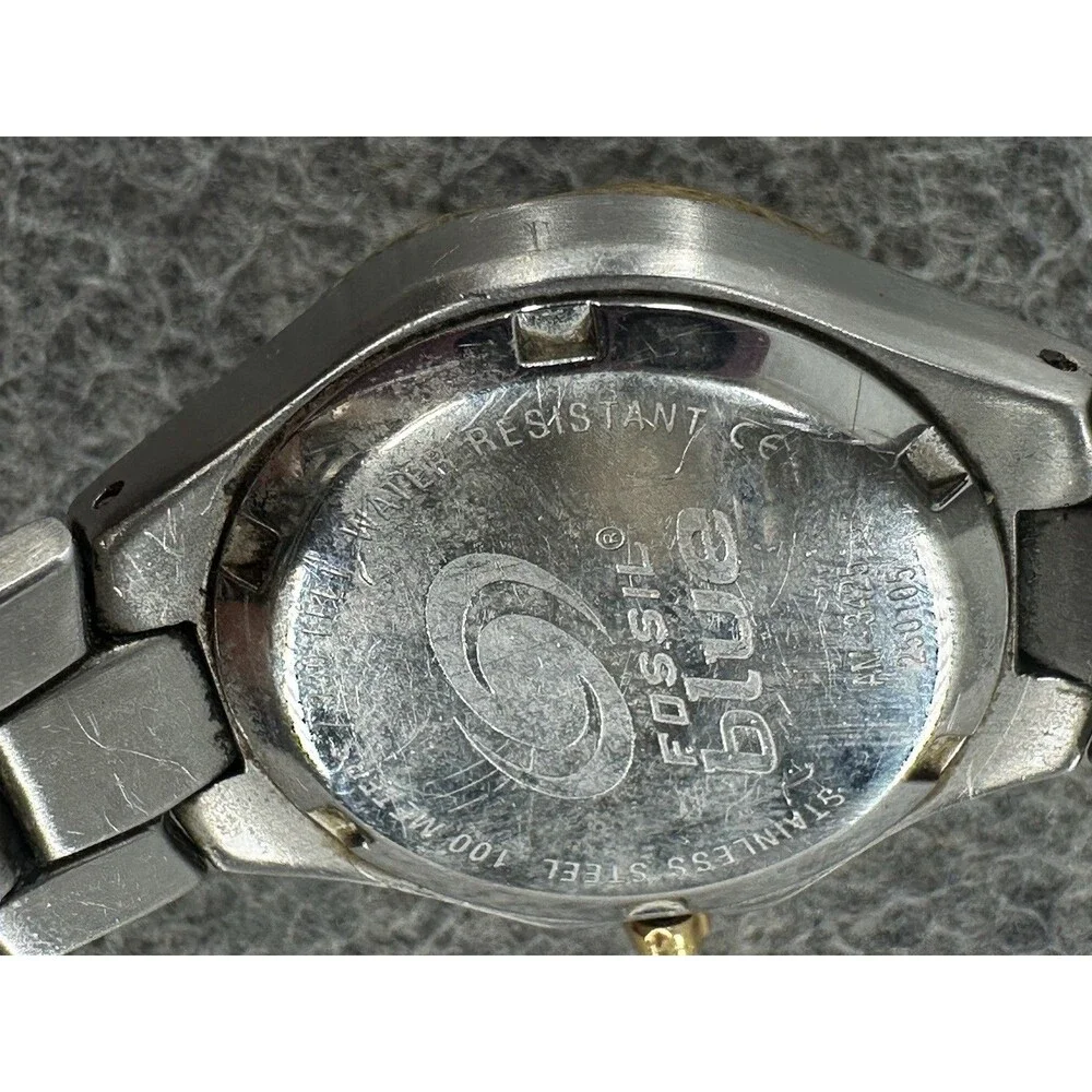 FOSSIL BLUE AM 3425 100 Meter Woman's WR Quartz Watch NEEDS New Battery AS